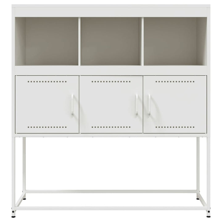skænk 100,5x39x107 cm stål hvid