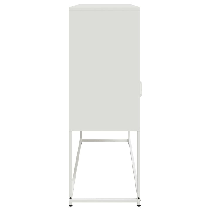 skænk 100,5x39x107 cm stål hvid