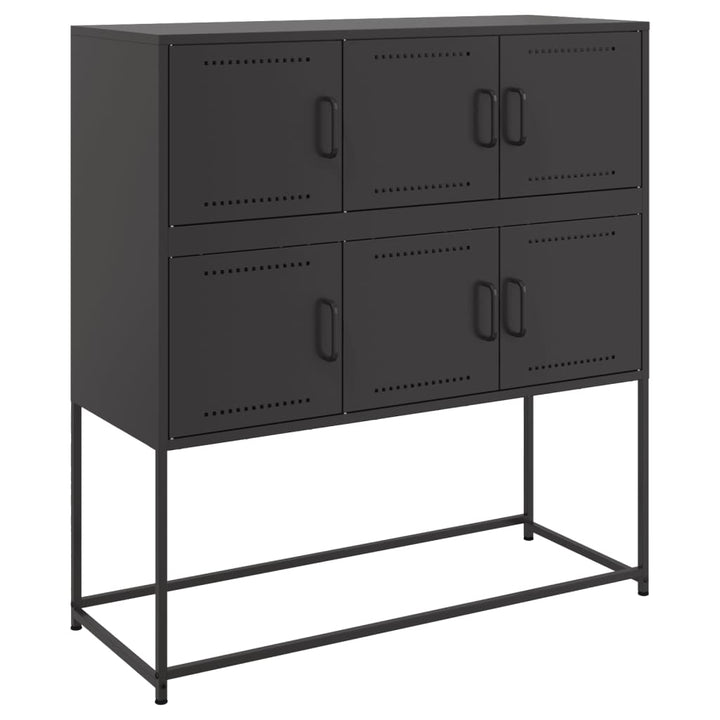 skab 100,5x39x107 cm stål sort