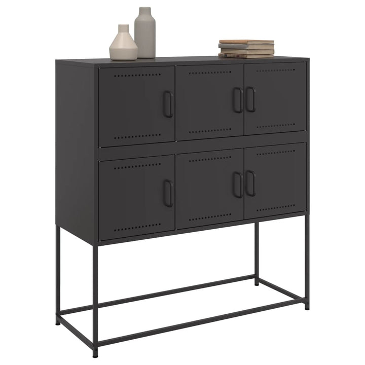 skab 100,5x39x107 cm stål sort