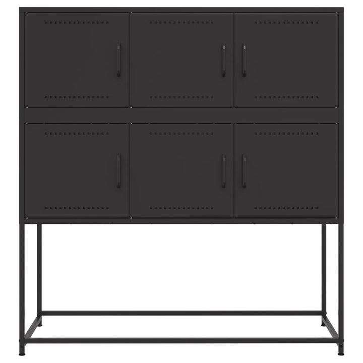 skab 100,5x39x107 cm stål sort