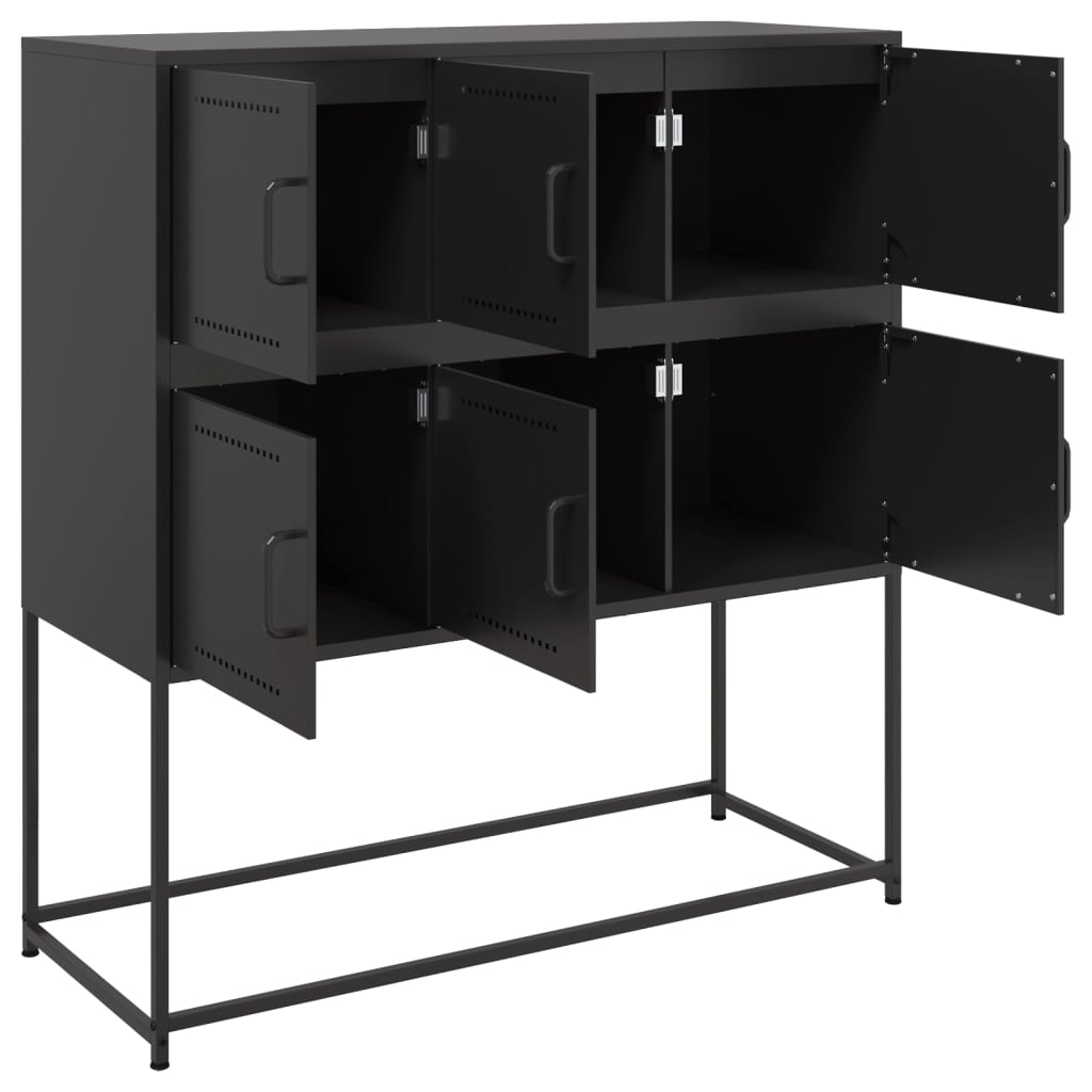 skab 100,5x39x107 cm stål sort