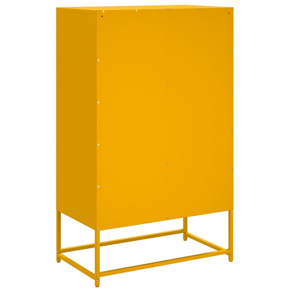 højskab 68x39x111,5 cm stål sennepsgul