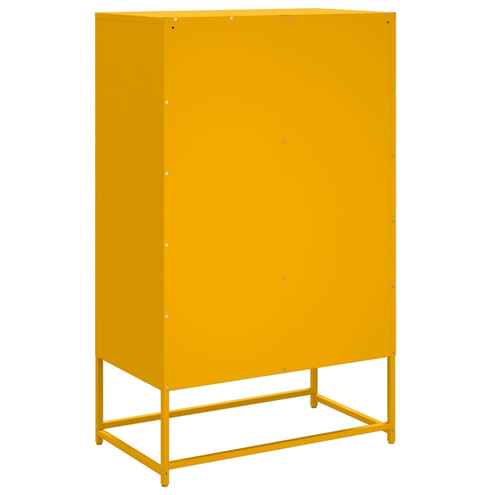 højskab 68x39x111,5 cm stål sennepsgul