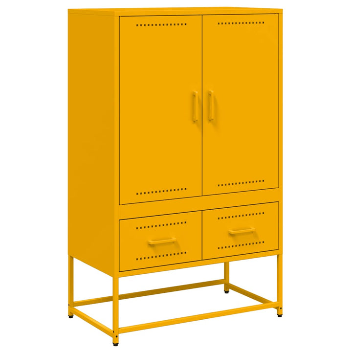 højskab 68x39x111,5 cm stål sennepsgul