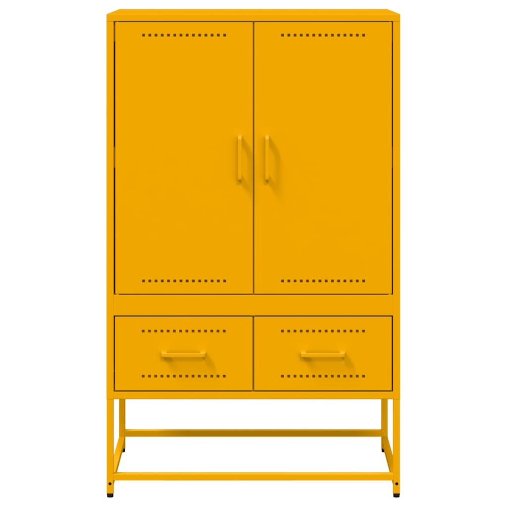 højskab 68x39x111,5 cm stål sennepsgul