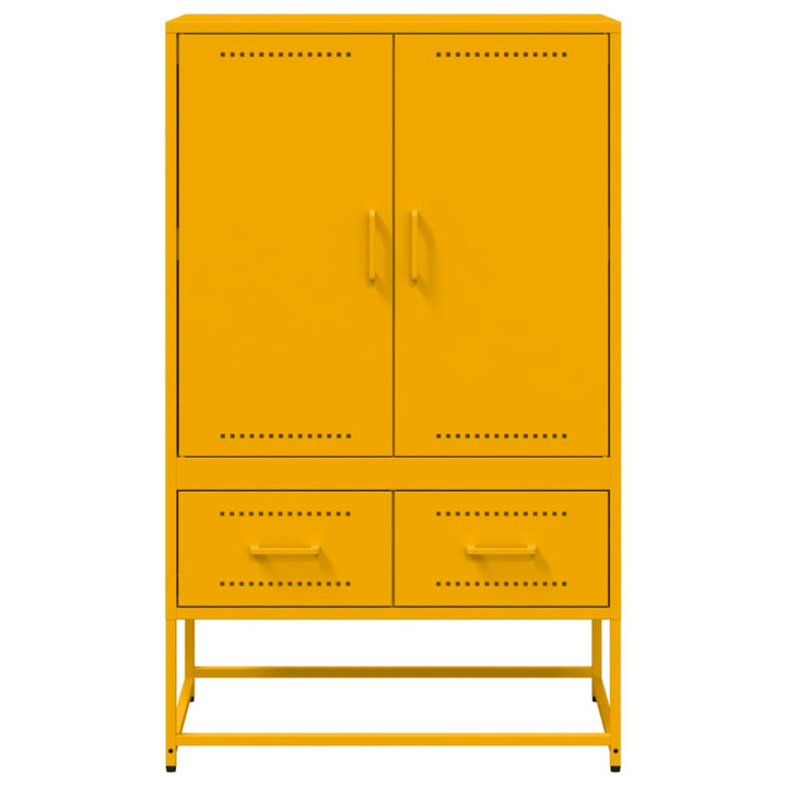 højskab 68x39x111,5 cm stål sennepsgul