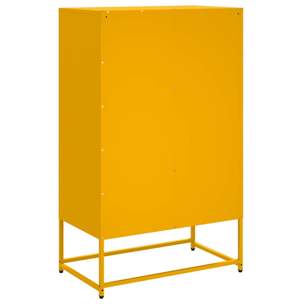 højskab 68x39x111,5 cm stål sennepsgul