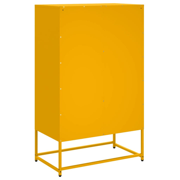 højskab 68x39x111,5 cm stål sennepsgul