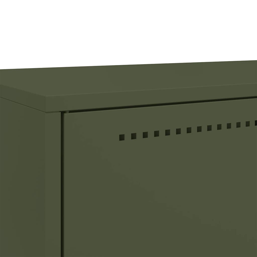 højskab 68x39x111,5 cm stål olivengrøn