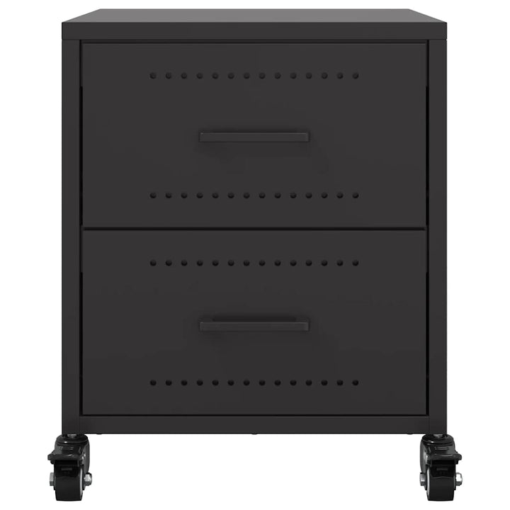 sengeborde 2 stk. 36x39x43,5 cm stål sort