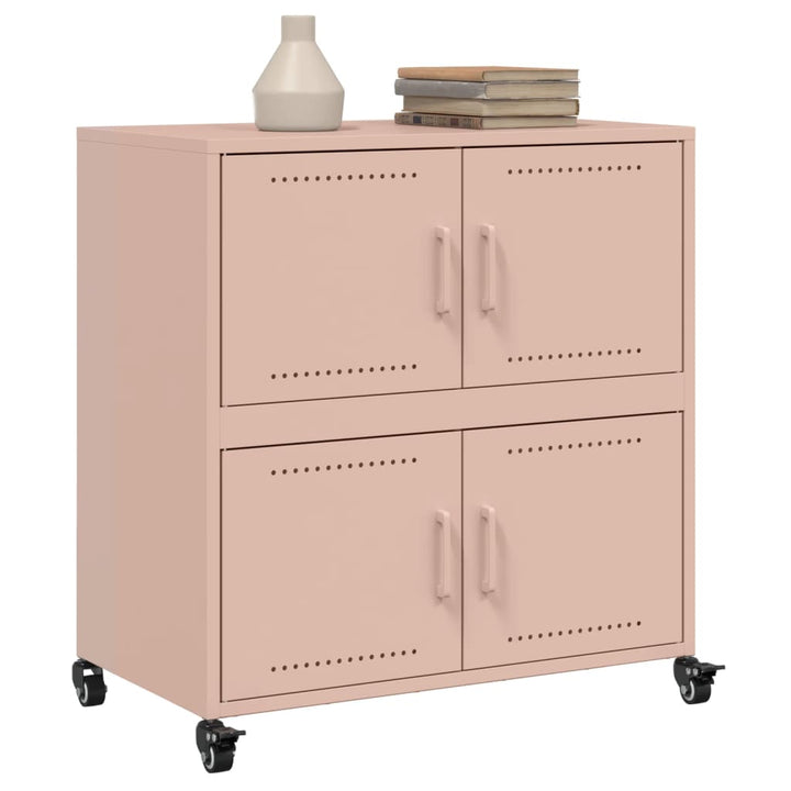skab 68x39x72 cm stål lyserød