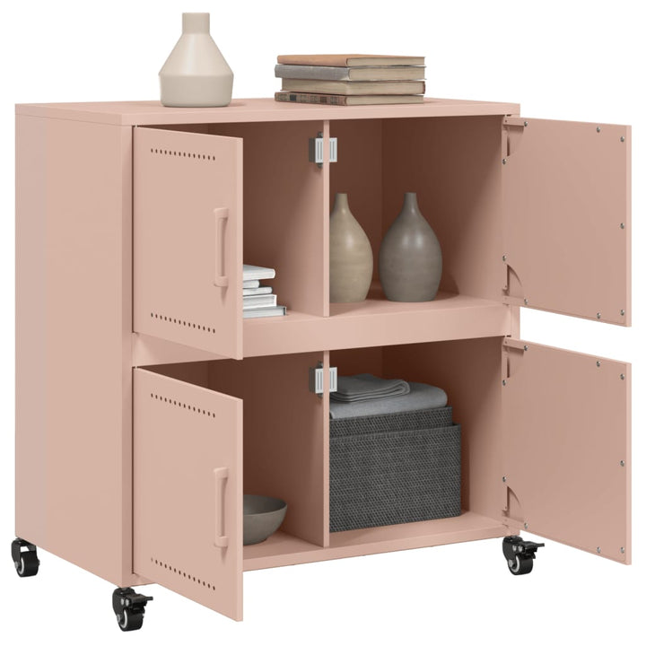 skab 68x39x72 cm stål lyserød