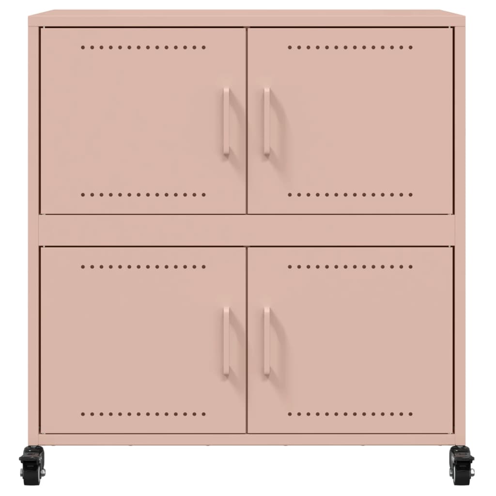 skab 68x39x72 cm stål lyserød