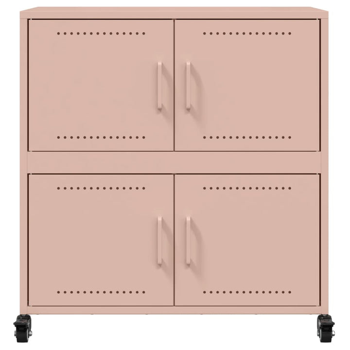 skab 68x39x72 cm stål lyserød