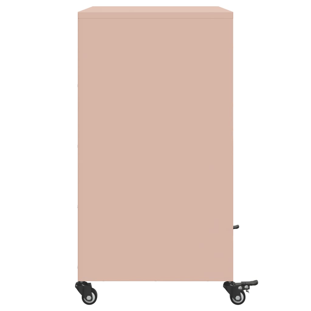skab 68x39x72 cm stål lyserød