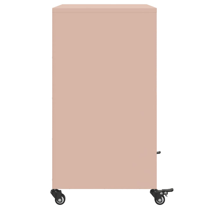 skab 68x39x72 cm stål lyserød