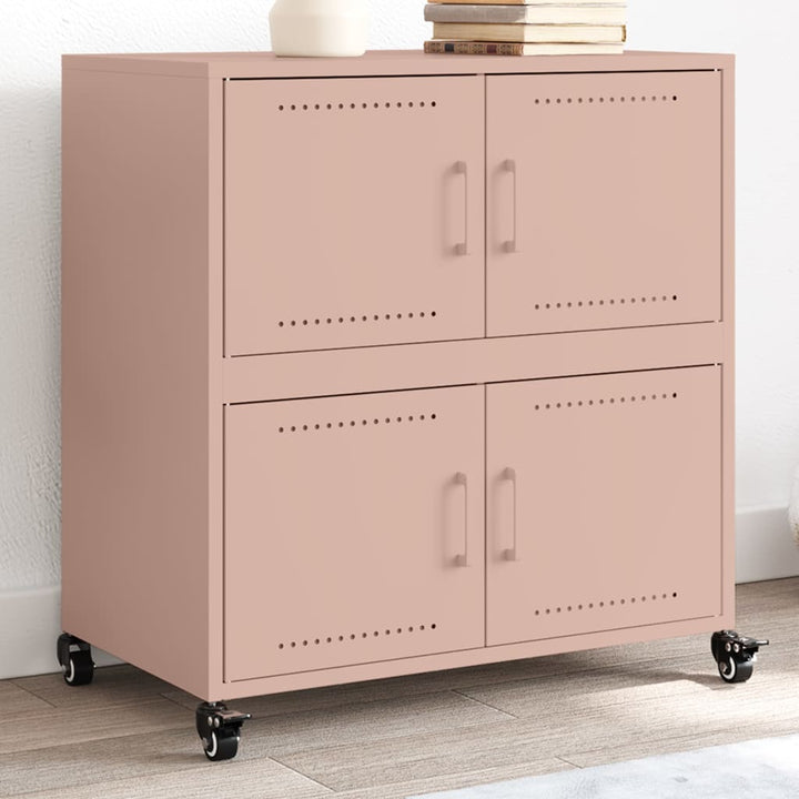 skab 68x39x72 cm stål lyserød