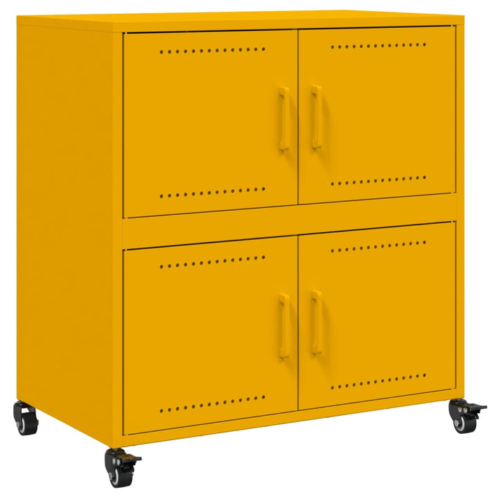 skab 68x39x72 cm stål sennepsgul
