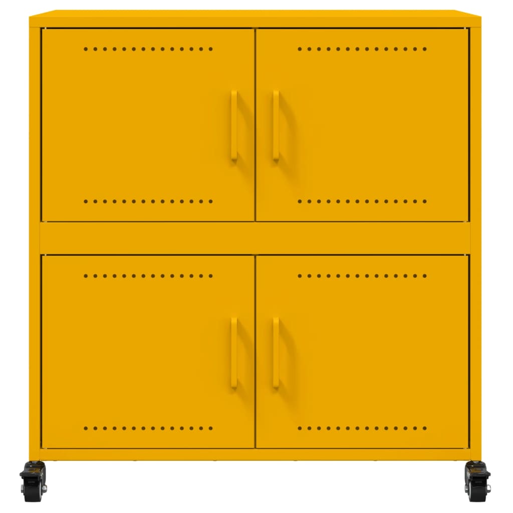 skab 68x39x72 cm stål sennepsgul