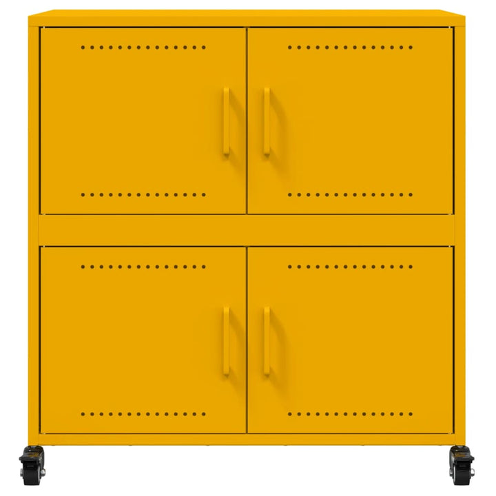 skab 68x39x72 cm stål sennepsgul