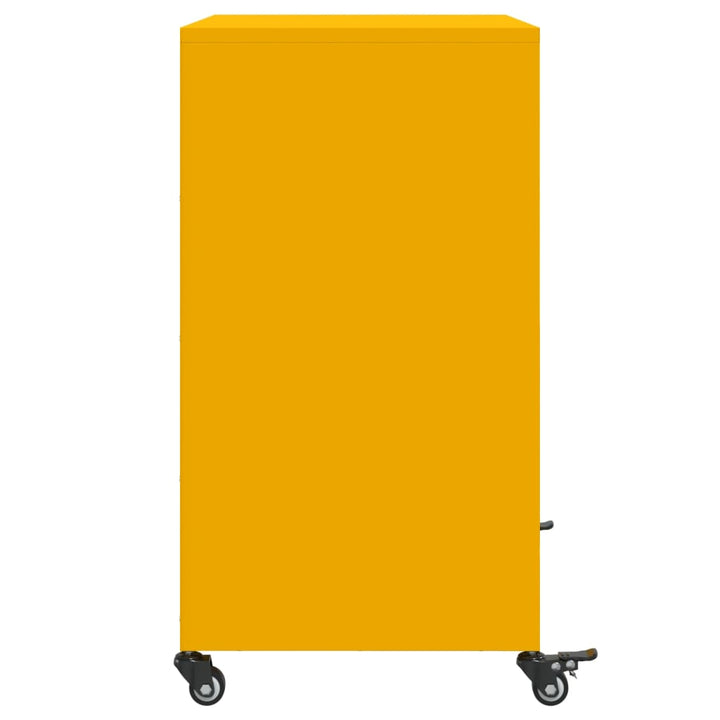 skab 68x39x72 cm stål sennepsgul