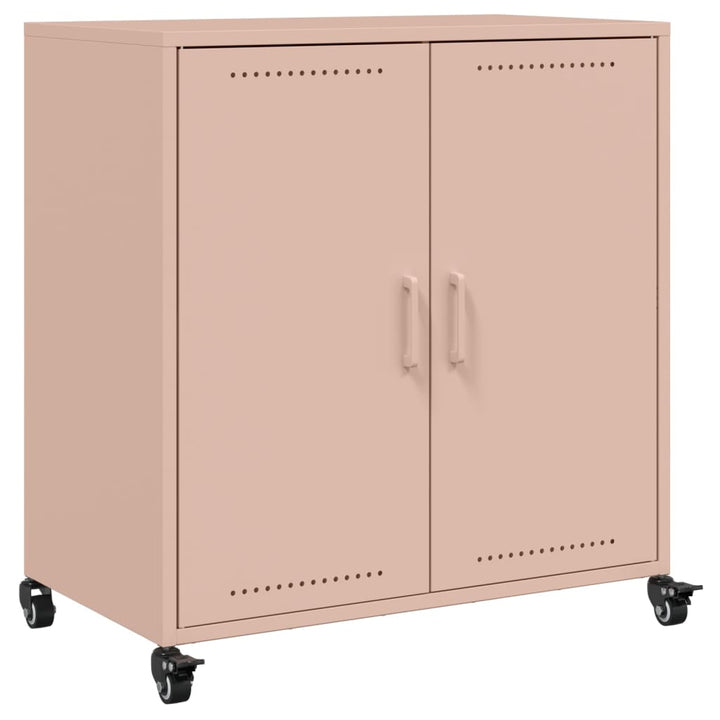 skab 68x39x72 cm stål lyserød