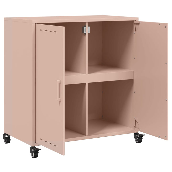 skab 68x39x72 cm stål lyserød