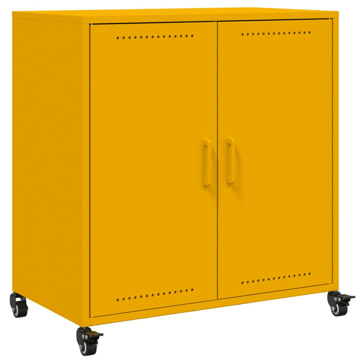 skab 68x39x72 cm stål sennepsgul