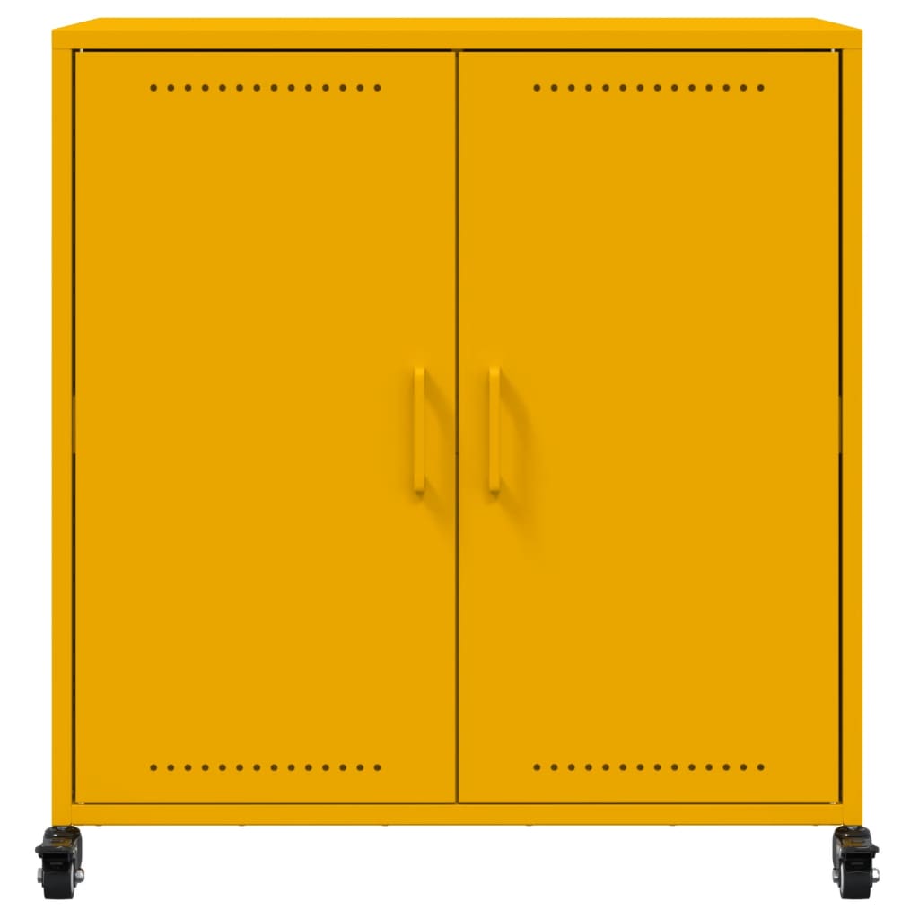 skab 68x39x72 cm stål sennepsgul