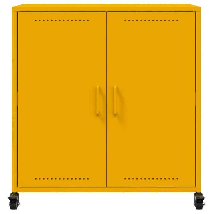 skab 68x39x72 cm stål sennepsgul