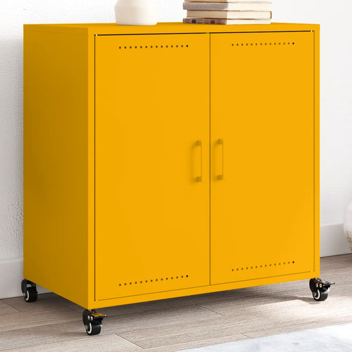 skab 68x39x72 cm stål sennepsgul