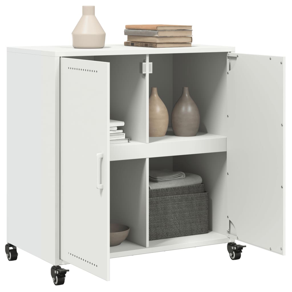 skab 68x39x72 cm stål hvid
