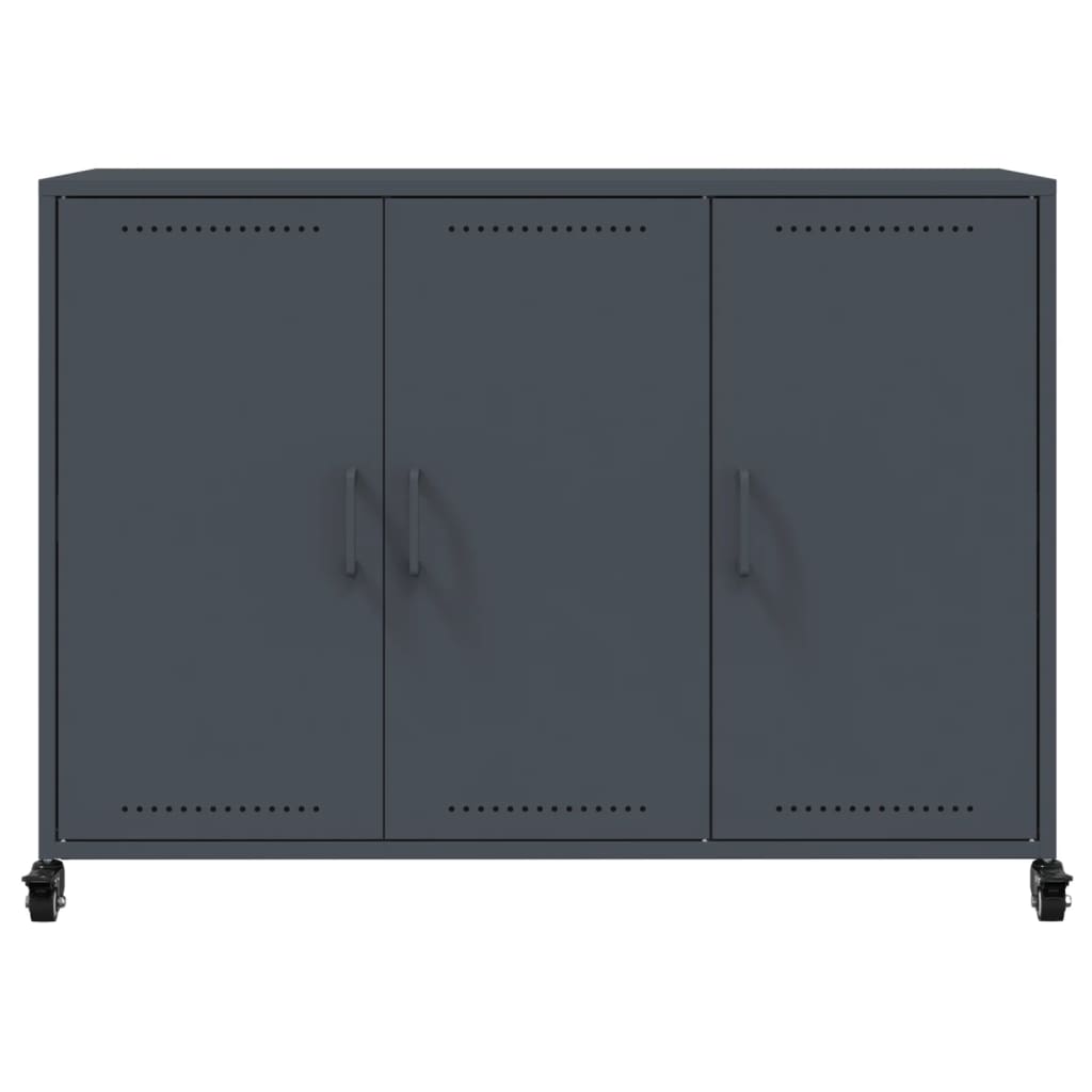 skænk 100,5x39x72 cm stål antracitgrå