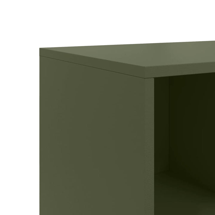 skænk 100,5x39x72 cm stål olivengrøn