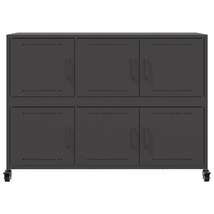 skænk 100,5x39x72 cm stål sort