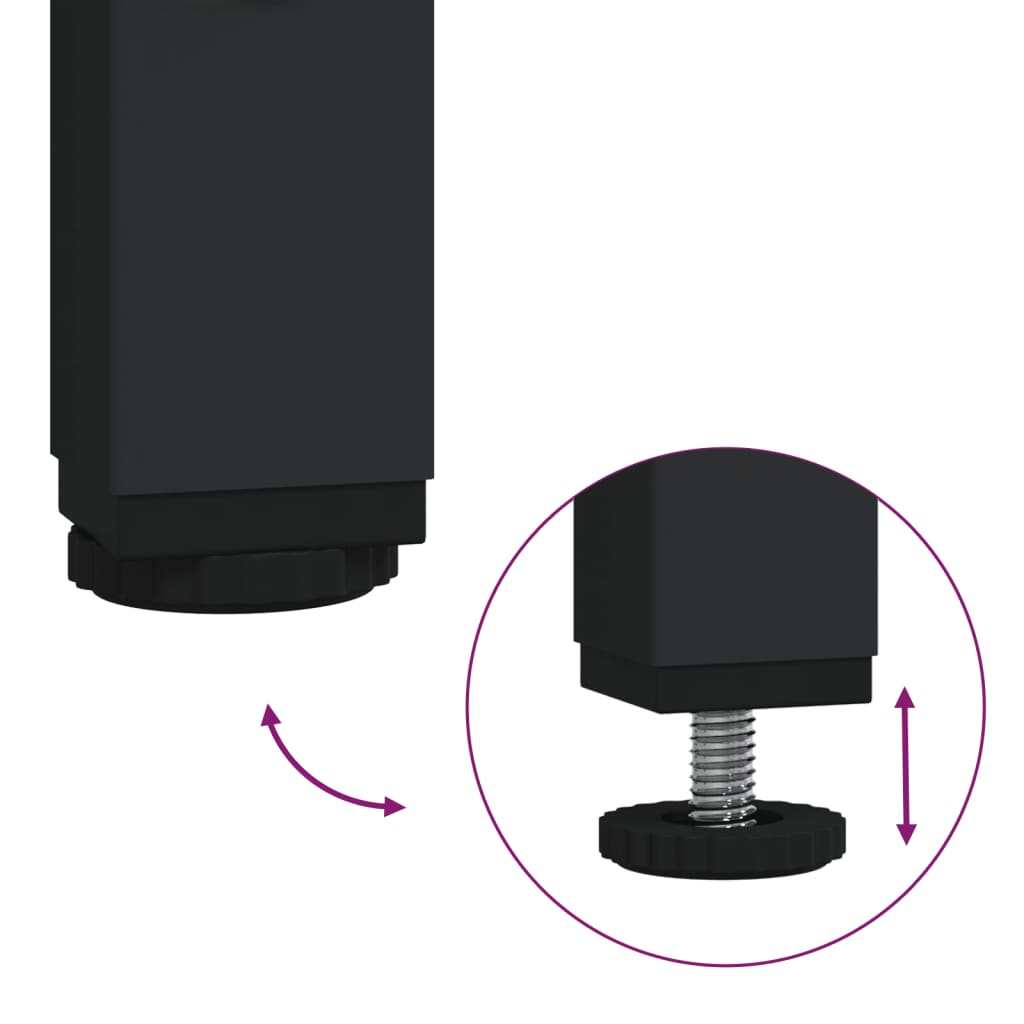 konsolbord med transparent glastop 194,5x30x81 cm stål