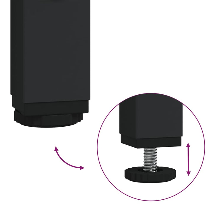 konsolbord med transparent glastop 194,5x30x81 cm stål