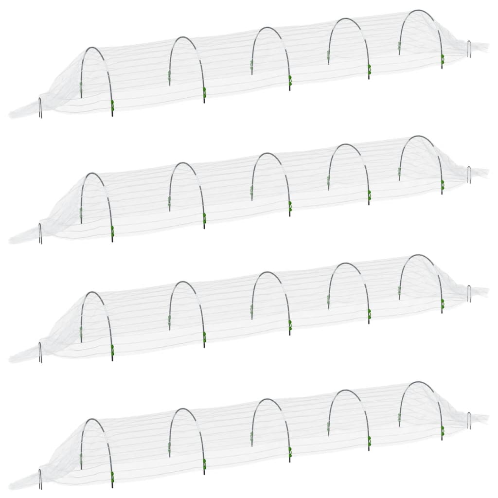 væksttunneller 4 stk. 1,5x5 m glasfiber og PP