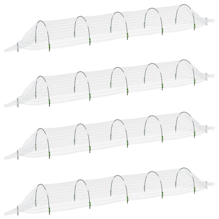 væksttunneller 4 stk. 1,5x5 m glasfiber og PP