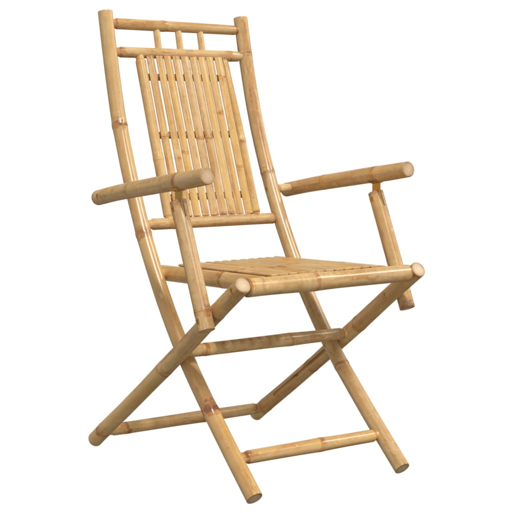 foldbare havestole 2 stk. 53x66x99 cm bambus