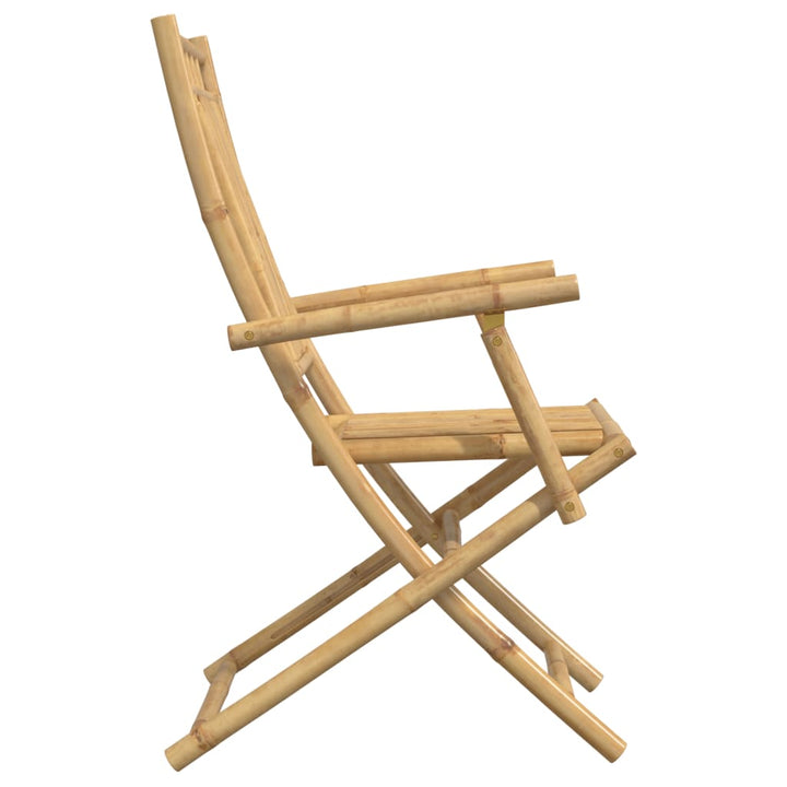 foldbare havestole 2 stk. 53x66x99 cm bambus