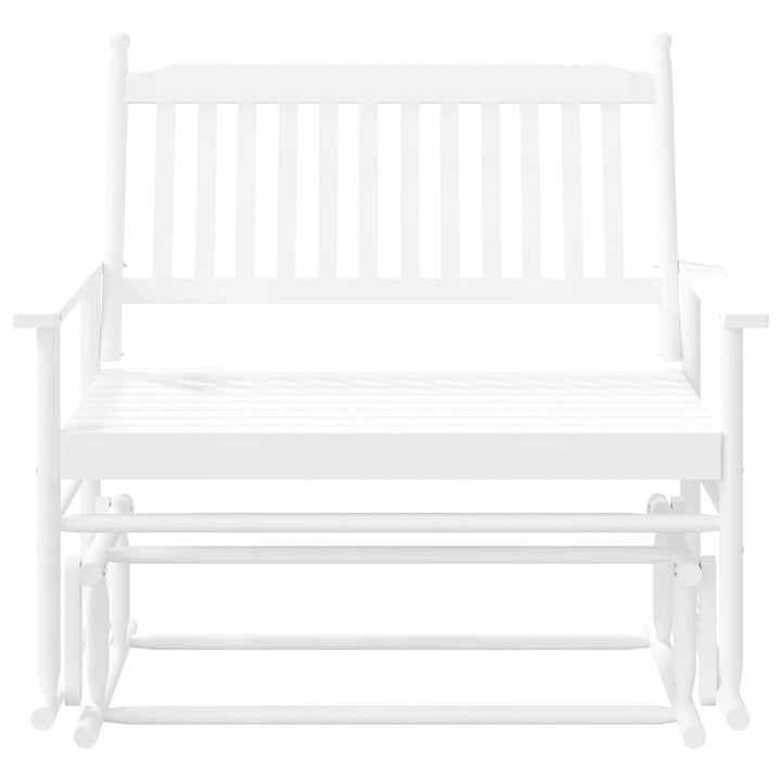 gyngebænk 118x70x104,5 cm massivt poppeltræ hvid