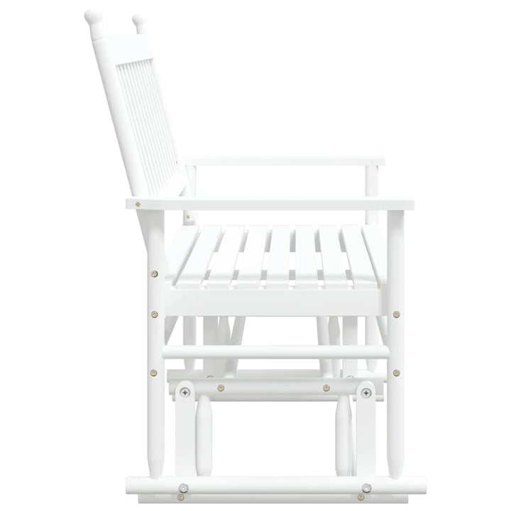 gyngebænk 118x70x104,5 cm massivt poppeltræ hvid