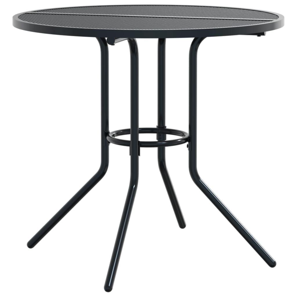 terrassebord Ø80x72,5 cm pulverlakeret stål antracitgrå