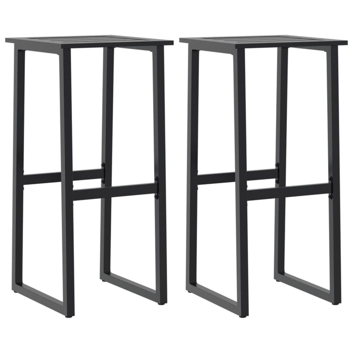 barstole 2 stk. 38x38x80 cm pulverlakeret stål sort