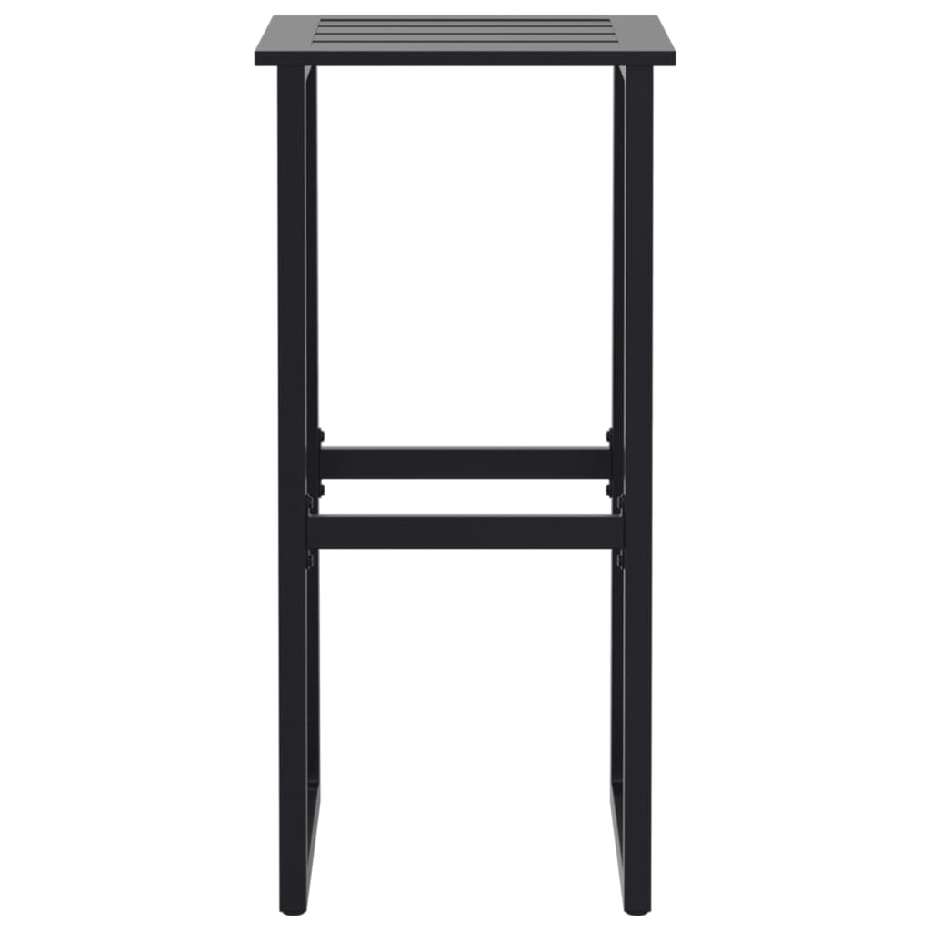barstole 2 stk. 38x38x80 cm pulverlakeret stål sort