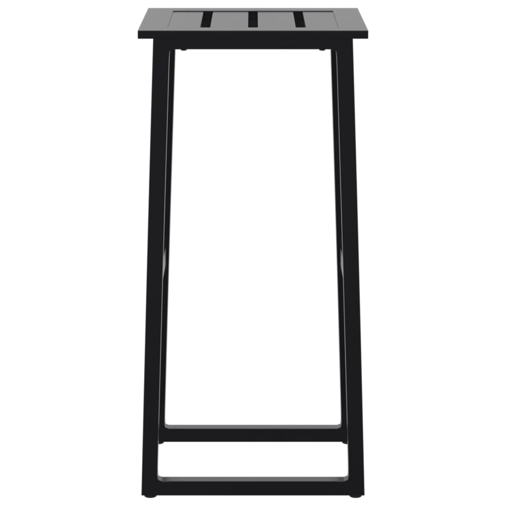 barstole 2 stk. 38x38x80 cm pulverlakeret stål sort