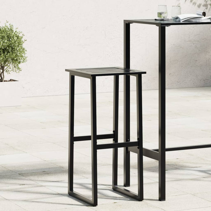 barstole 2 stk. 38x38x80 cm pulverlakeret stål sort