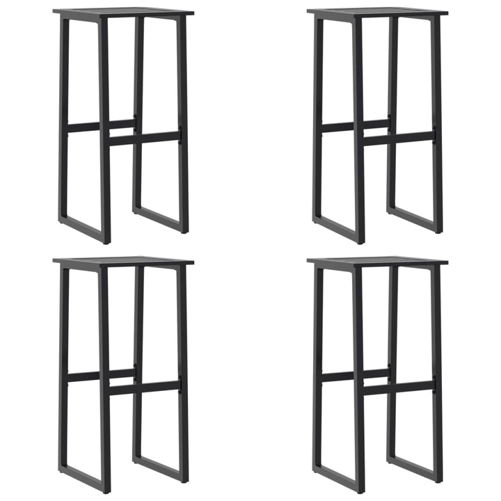 barstole 4 stk. 38x38x80 cm pulverlakeret stål sort